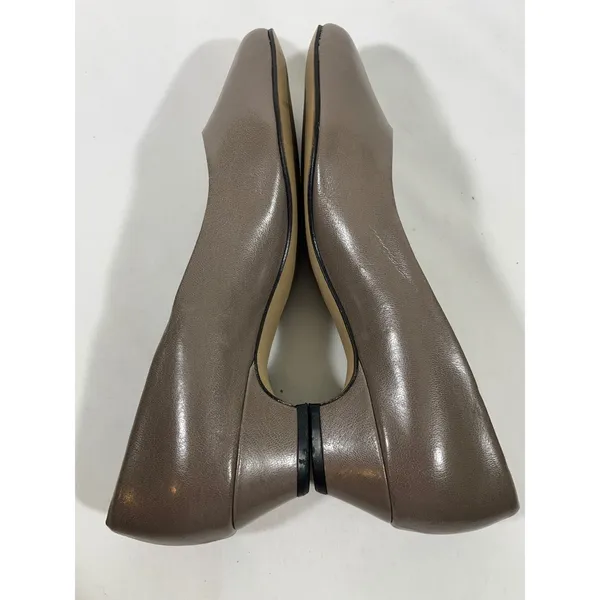 Hush Puppies Women's‎ Taupe Leather Slip On Block Heel Pumps Shoes 9M - Image 7
