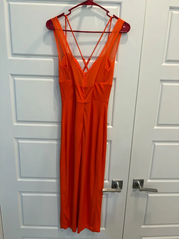 Selfie Leslie Dress Midi Orange - Image 2
