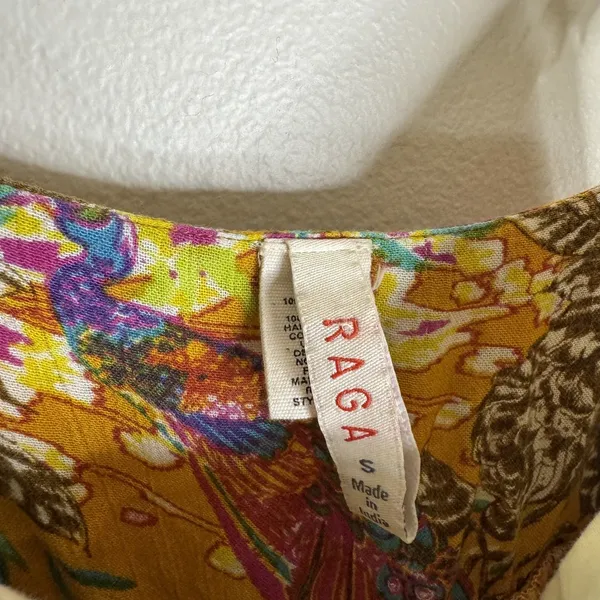 Anthropologie Raga Dress Womens S Floral‎ Embroidered Boho Maxi Spaghetti Strap - Image 6