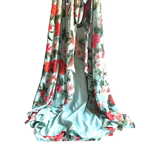 ELIZA J Floral Belted Maxi Dress Sz‎ Mint Green Sz 10 - Image 3