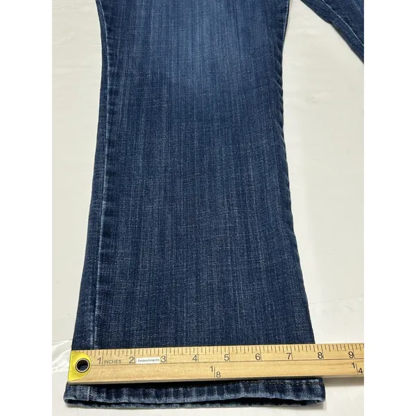 Lee Jeans Womens 20W Medium Relaxed Fit Straight Leg Mid Rise Dark Wash Denim - Image 2