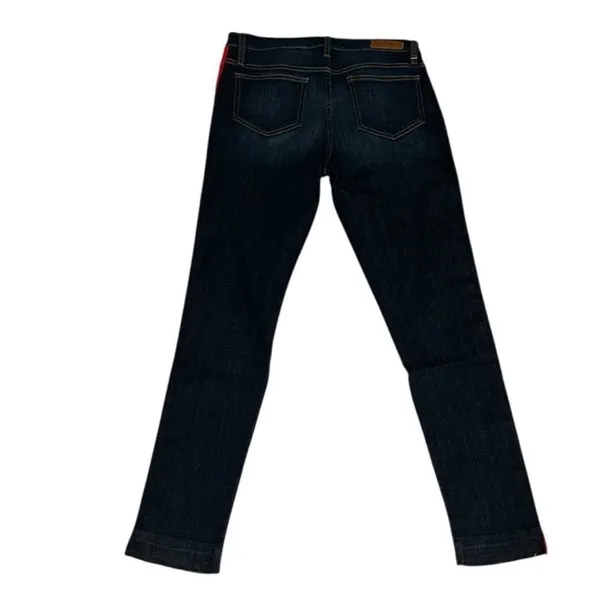 Etienne Marcel Red Zipper Skinny Ankle Length Jeans(Size 29) - Image 4
