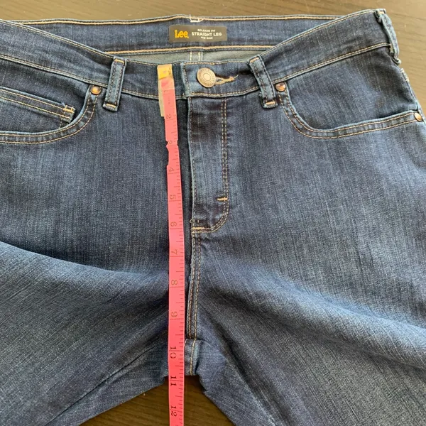 Lee Womens‎ Jeans Relaxed Fit Straight Leg Mid Rise Blue Denim Size 8 Short - Image 8