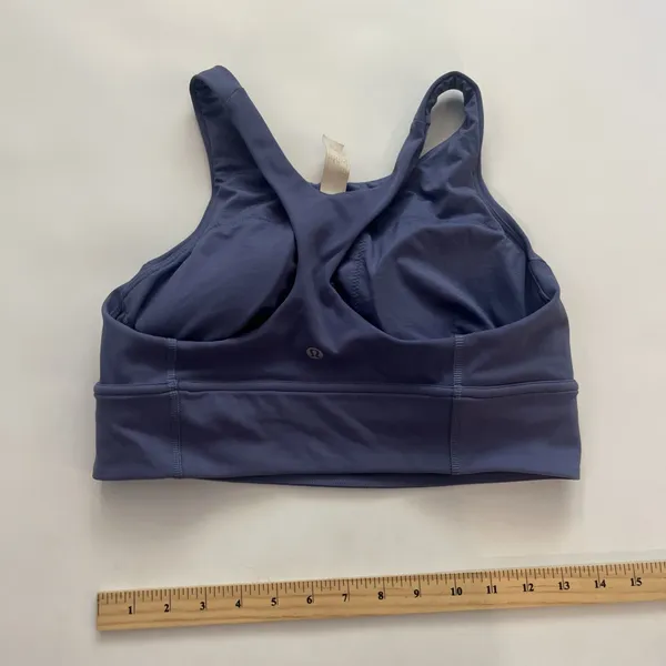 Size 10 Lululemon Wunder Train Longline Bra *Medium Support, C/D Cup Water Drop - Image 4