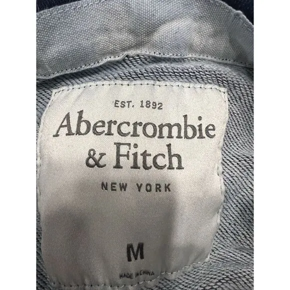 Abercrombie & Fitch Size Medium Navy Blue‎ Hoodie Pouch Hoodie. - Image 2