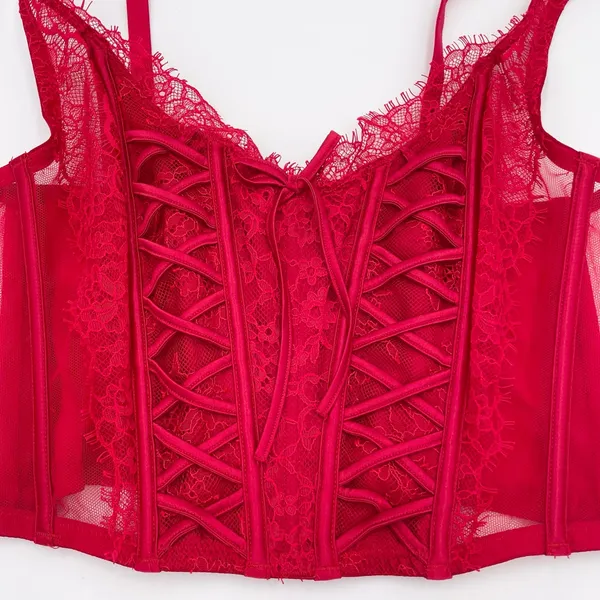 Victoria's Secret Dream Angels Unlined Lace Up Corset Size Small DD Fairycore - Image 4