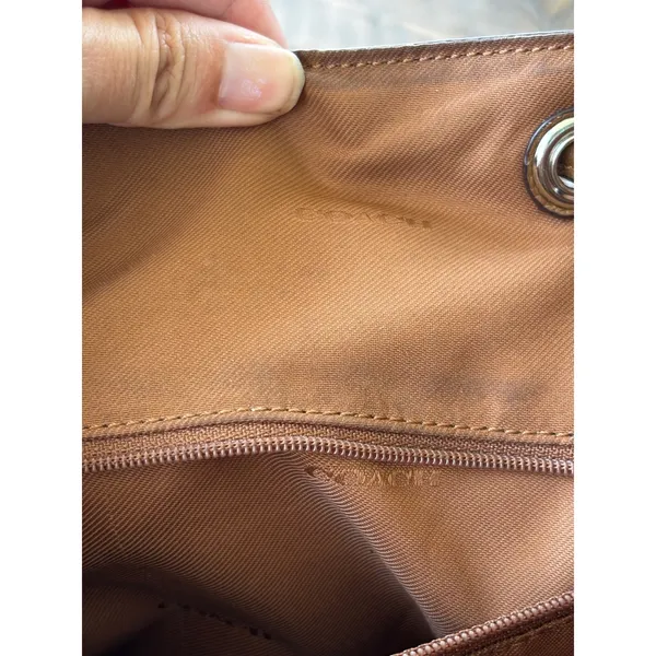 Coach Charlie Backpack Brown Pebbled Leather Turnlock F37582 - Image 8