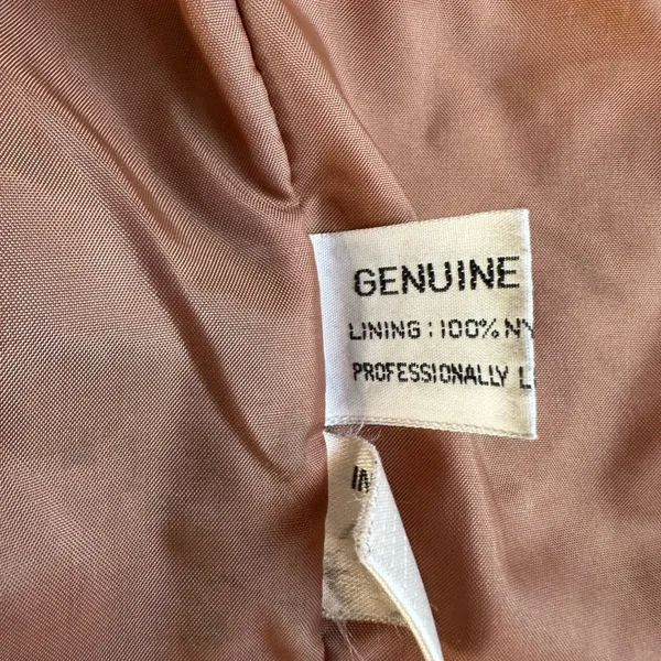 Vintage Brown Genuine Leather Overcoat Trench Coat Limited Express Coat Size M - Image 9