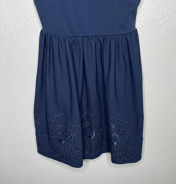 Francesca’s Miami blue eyelet trim dress size small - Image 3