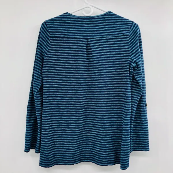 Coldwater Creek Striped Top Womens S8 Used Blue - Image 2