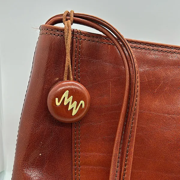 Monsac Original Rich Brown Leather Tote Bag Purse 🌺🌺 - Image 4