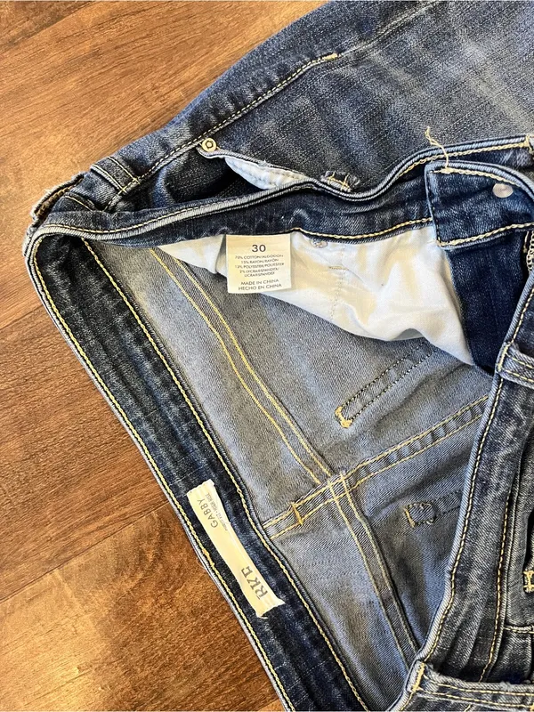 BKE Gabby Jeans Womens 30 Blue Curvy Fit High Rise Stretch Ankle Skinny Raw Hem - Image 3