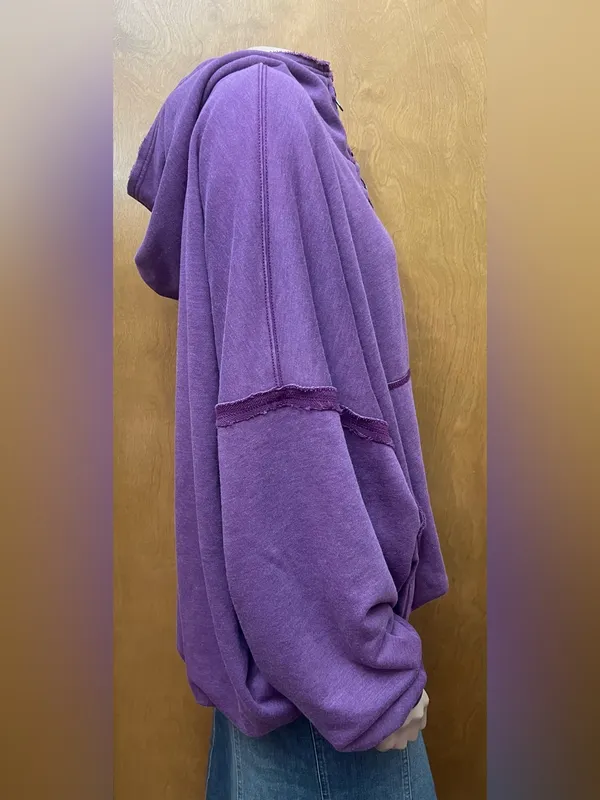 RARE Sample Full-Zip Heavy Hoodie Jacket with Bubble Hem, NWOT - Image 12