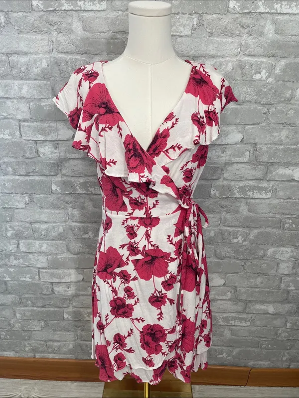 Free People French Quarter Floral Wrap Mini Dress - Image 2