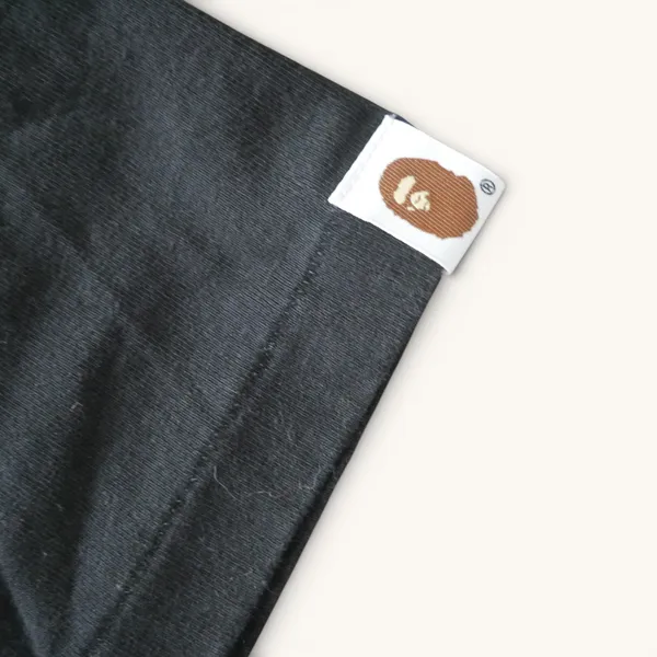 Authentic BAPE A Bathing Ape Womens Small Black Camo Logo Graphic Tee Shirt - Image 3