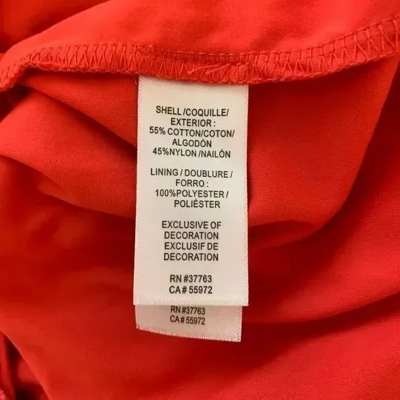 Laundry by‎ Shelli Segal Dress Womens 2 Coral Red Lace Bell Sleeve Mini Cocktail - Image 7