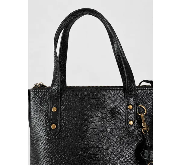 The Sak black leather embossed crossbody tote - Image 10