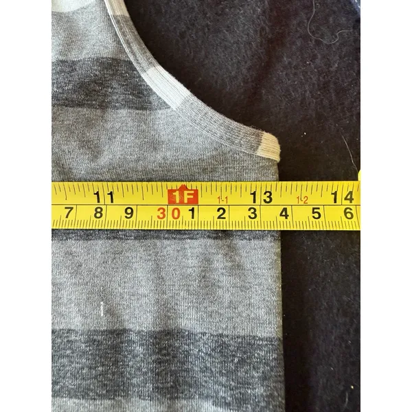Lululemon Cool Racerback Marshmallow Stripe Heathered Sand Dune Black Size 4‎ - Image 5