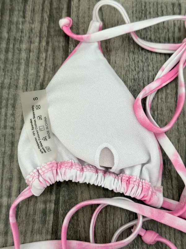 pink tie dye bikini set - Image 5