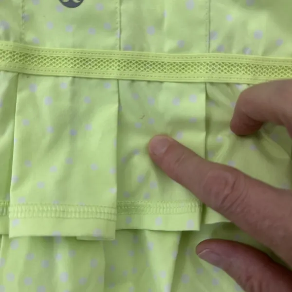 Lululemon Run Pace Setter Skirt Skort Green Polka Dot Athletic Tennis Women's 4 - Image 2