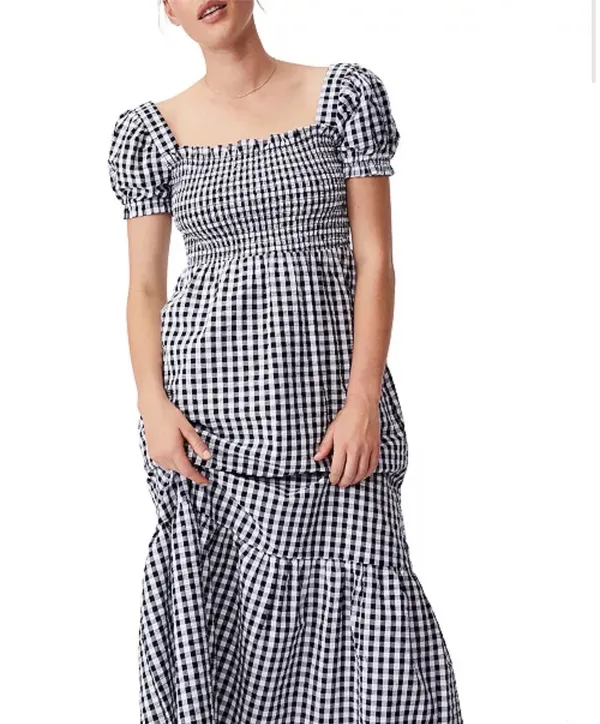 Gingham Print Dress - Image 3
