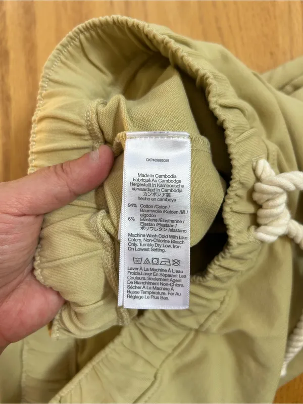 Madewell Womens‎ Large L Terry Pull-On Shorts Muted Khaki Green NJ812 Spring 23 - Image 9