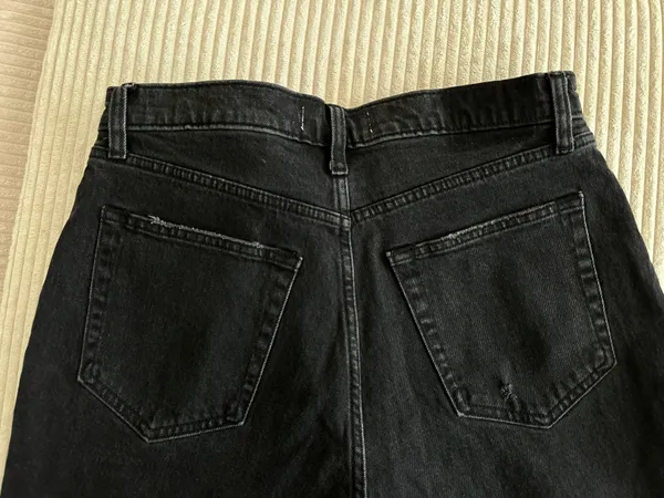 Abercrombie Black 90's Straight Leg Ultra High Rise Curve Love Jeans - Image 7