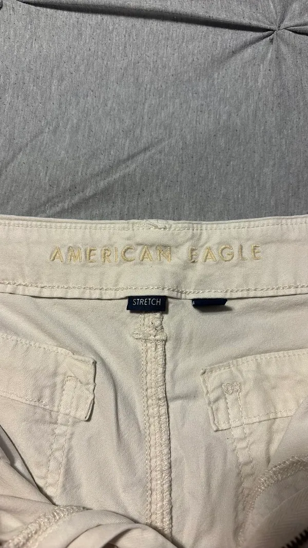 American Eagle Cargo Jeans stretch white - Image 2