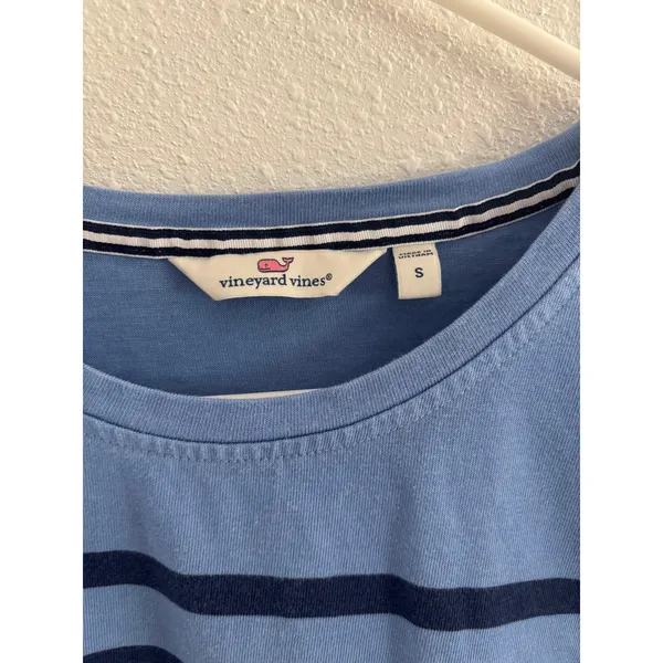 Vineyard Vines‎ Deluxe Tee Womens Medium Newport Blue Striped Coastal Beachy - Image 5