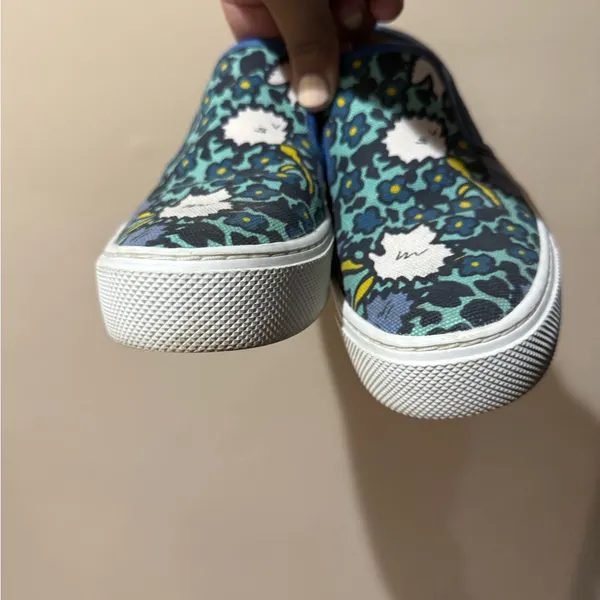 Coach Cameron‎ Aqua Blue Floral Flat Slip-on Sneakers Women’s US Size 6.5 T - Image 5