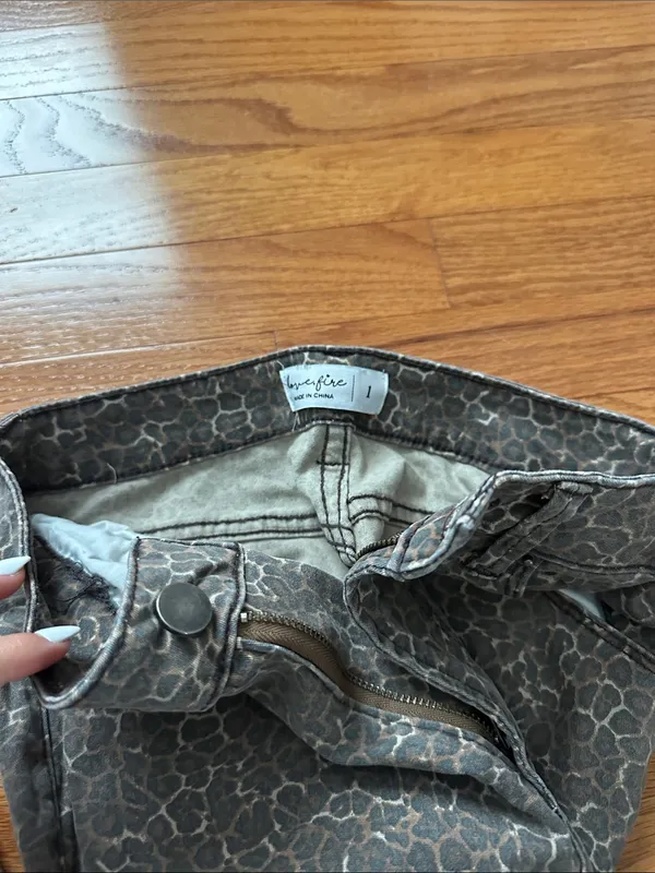 Cheetah Pants in Charcoal and Light Gray - Image 2