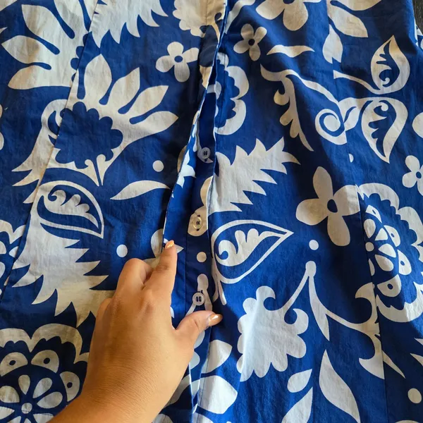 Boden Rowena Blue Shirt Dress Size: 8 - Image 8