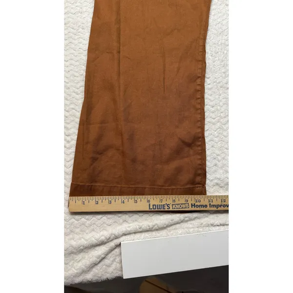 Maeve The Colette Wide Leg Pants Rust Brown High Rise Patch Pocket 33T Tall - Image 5