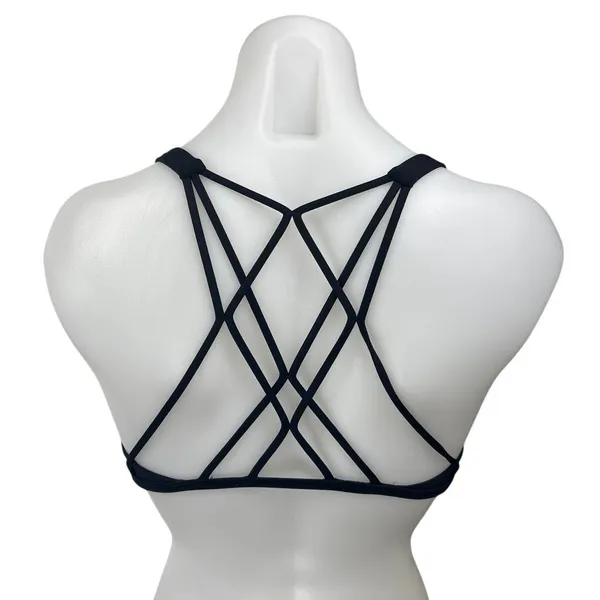 Lululemon Black Strappy Back Sleeveless Yoga Workout Athletic Sports Bra Top 6 - Image 2