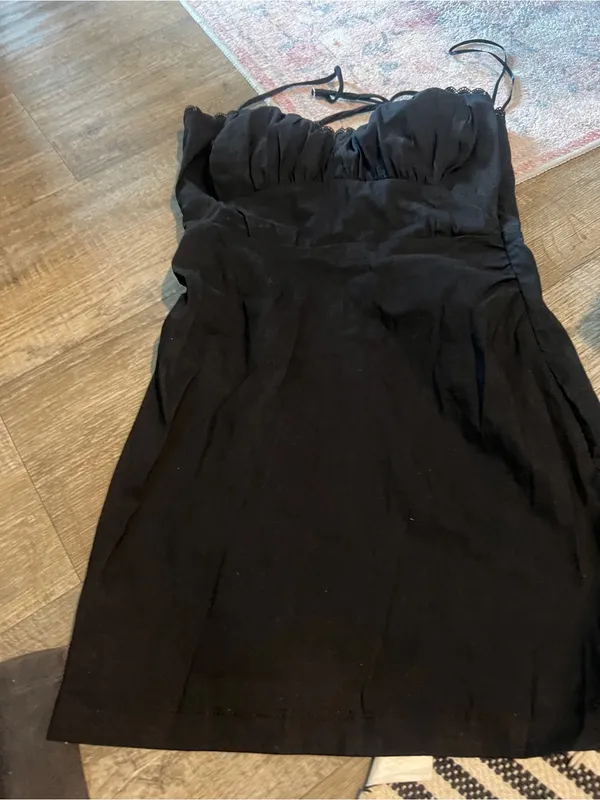 NWT Zara Black Lace-Trim Slip Dress - Image 10