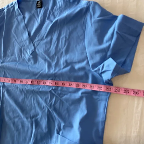 Women's Blue Two Piece Scrub Set Size XL #260646 - Image 3