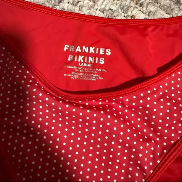 NWT Frankie’s Bikinis Dove Catalina Bikini Bottom in Scarlet Red Dot- Size Large - Image 8