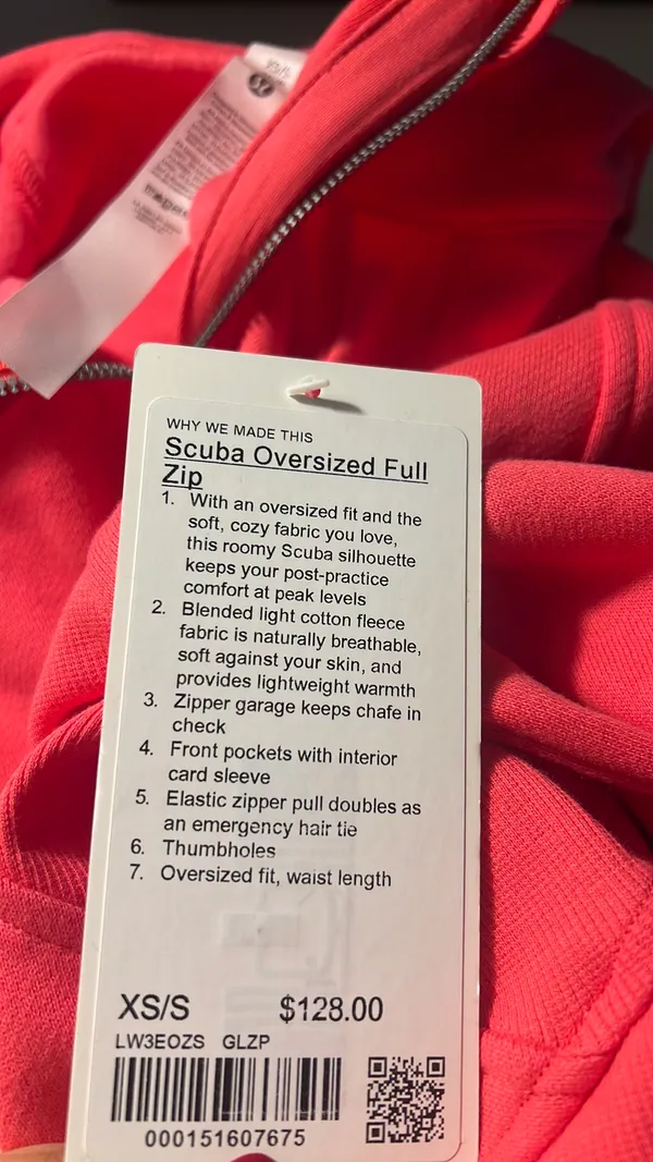 Scuba Oversized Full-Zip XS/S - Image 5