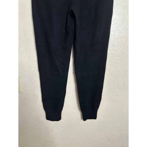 Quince 100% Mongolian Cashmere Sweatpants Jogger Black Womans S Knit Lounge - Image 8