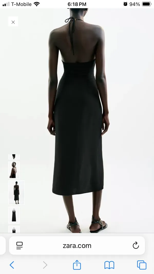 Zara MIDI DRESS WITH GOLD APPLIQUÉ - Image 2