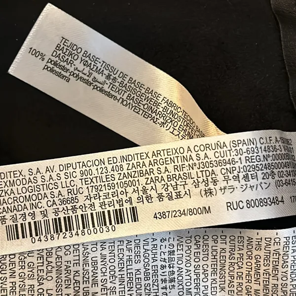 Zara Black Faux Leather Skinny Leggings/Pants - Size Medium - Image 9