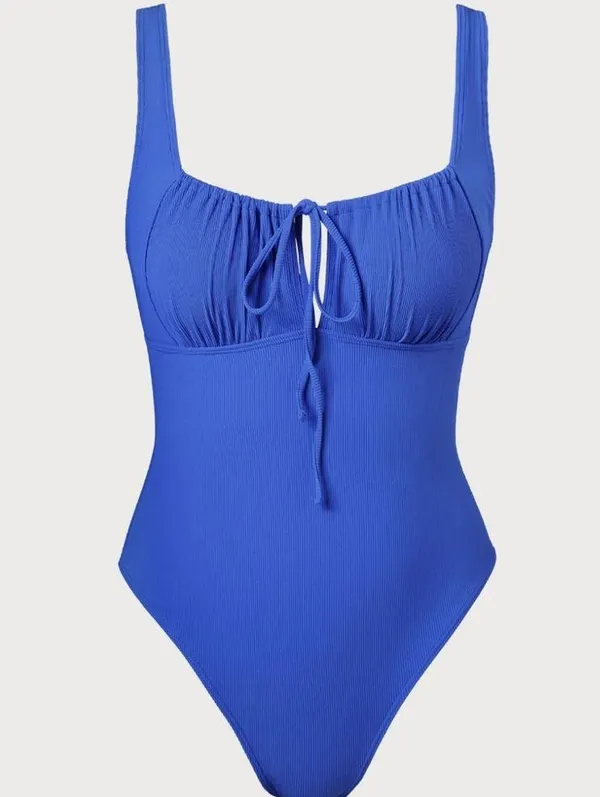 Berlook Cutout Tie Plus Size One-Piece Swimsuit - Image 6
