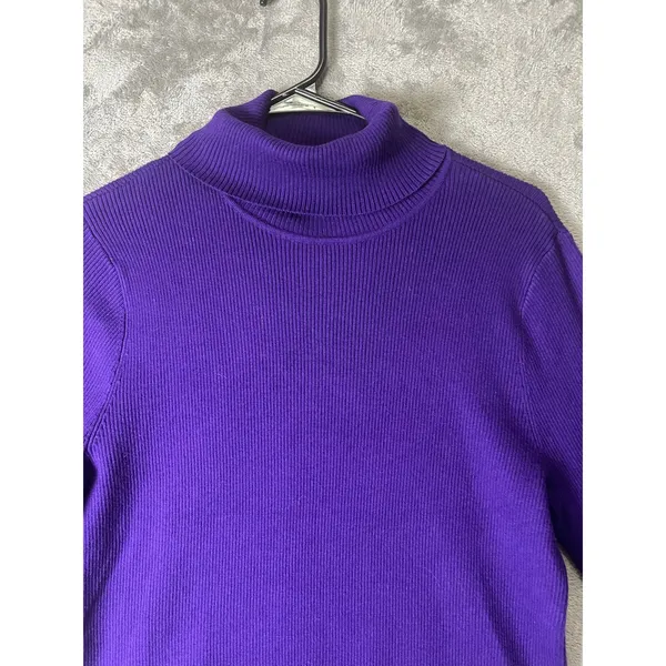 Lauren Ralph Lauren XL Purple Pleated Georgette Long Sleeve Blouse Classic New - Image 2