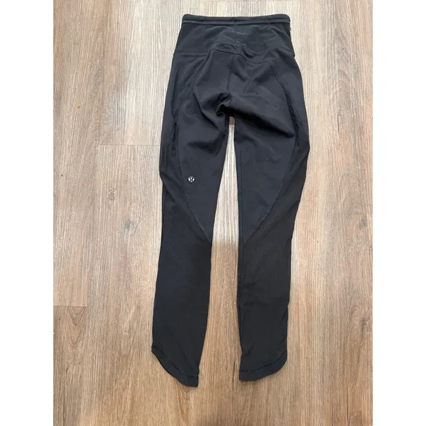 Lululemon Black Mesh Panel Athletic Leggings Activewear Women's‎ Size 2 - Image 2
