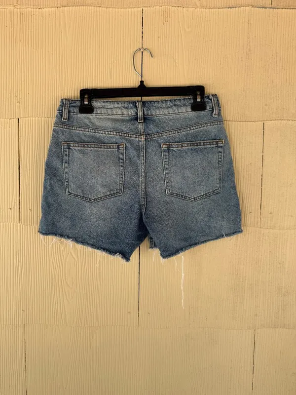 ASOS Design Denim Cutoff Shorts | Mid Blue Wash - Image 3