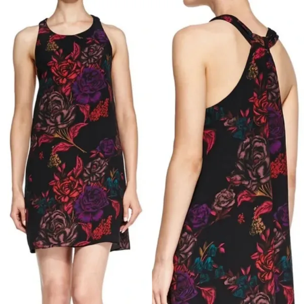 Alice + Olivia‎ Liz Back-Twist Keyhole Dress Small Rose Garden Spring Summer - Image 2