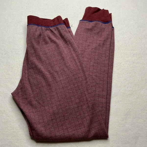 Intimately Free People Burgundy Waffle Knit Jogger Pajama Pants XS - Image 2