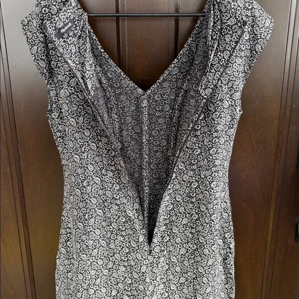 EUC Madewell Cap Sleeve V Neck Midi Dress Floral Cupro Blend Size 4 Retail $128 - Image 12