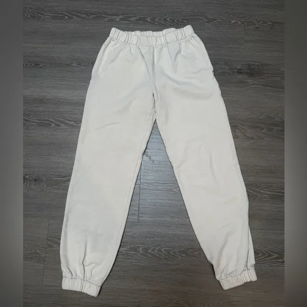 Brandy Melville Cream Rosa Sweatpants Joggers - Image 2