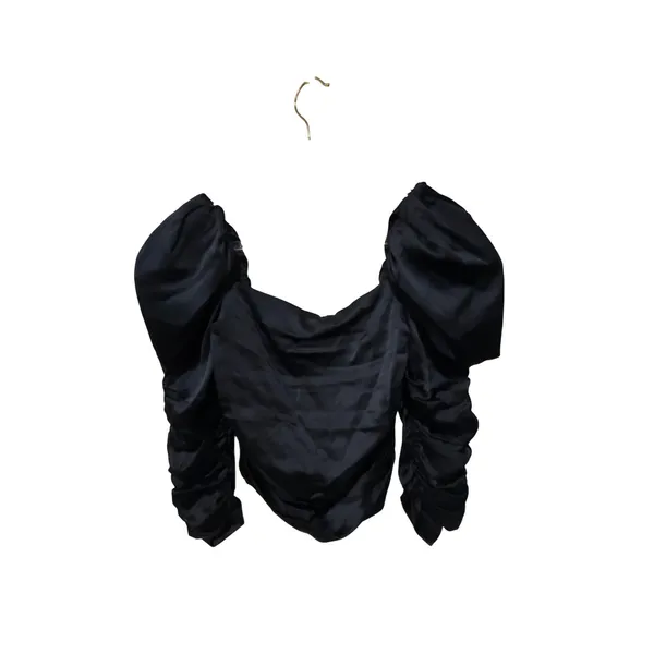 ALICE + OLIVIA Katrice Ruched Stretch-Silk Top Size 2 - Image 6